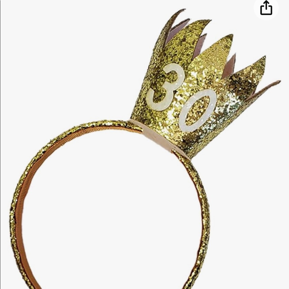 NEW 30th Birthday Gold Tiara